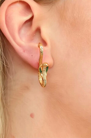 Yılan Tasarım Kadın Küpe