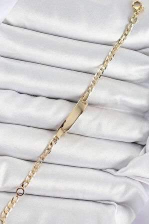 Pirinç Dikdörtgen Model Gold Renk Xuping Bebek Künyesi