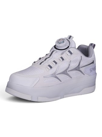 Unisex Yetişkin Çocuk Spor Ayakkabı Akıllı Bağcıklı Çıkarılabilen Patenli Işıklı Sneaker 003