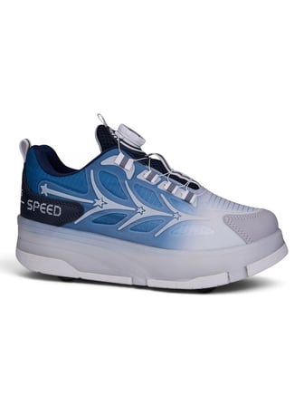 Unisex Yetişkin Çocuk Spor Ayakkabı Akıllı Bağcıklı Çıkarılabilen Patenli Işıklı Sneaker 003