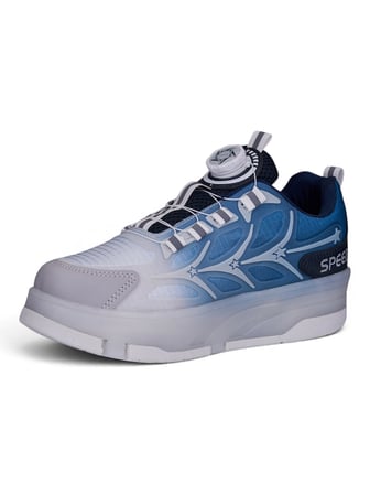 Unisex Yetişkin Çocuk Spor Ayakkabı Akıllı Bağcıklı Çıkarılabilen Patenli Işıklı Sneaker 003