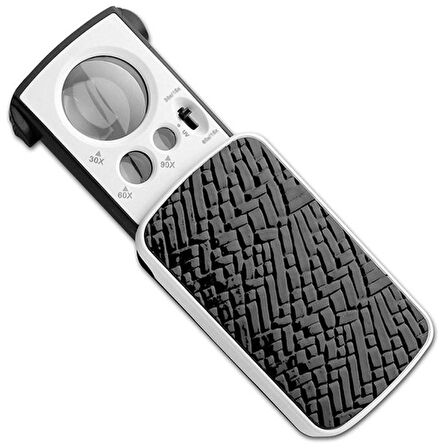 Texta Üç Mercekli Işıklı Büyüteç 30X 60X 90X