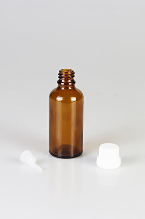 Amber Cam Şişe, İçten Damlalıklı Şişe 50ml