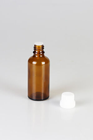 Amber Cam Şişe, İçten Damlalıklı Şişe 50ml