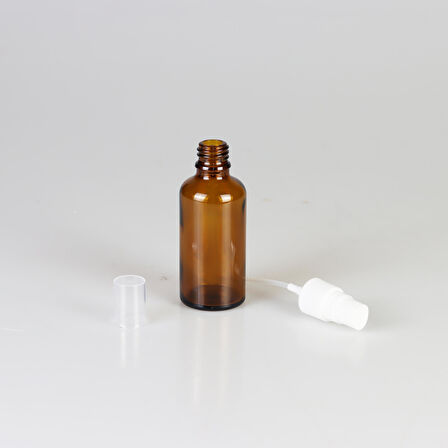 Amber Cam Şişe, Sprey Başlıklı Şişe 50ml