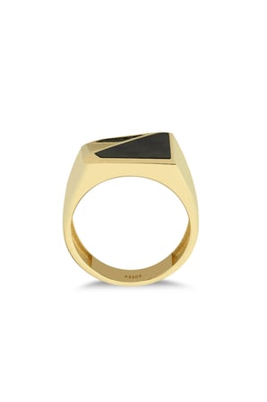 Carbon Altın Erkek Yüzük - 14k - 7.20gr