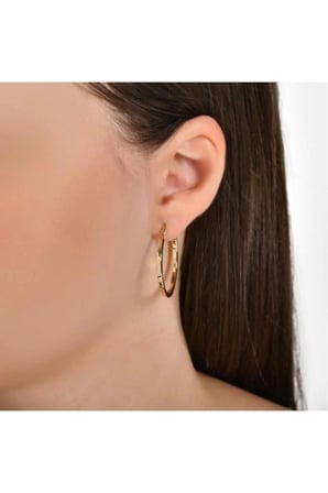 Altın Halka Küpe - 14k - 2.32gr