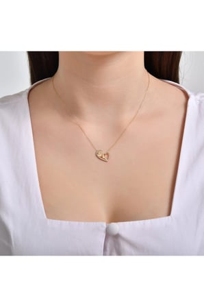 Anne Çocuk Altın Kolye - 14k - 2.35gr