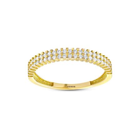 Taşlı Tasarım Altın Yüzük