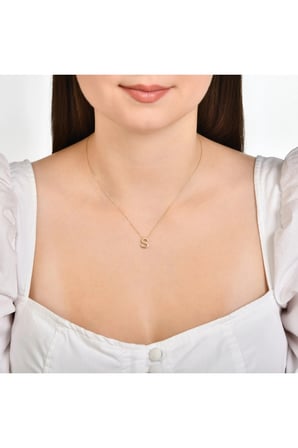 Altın S Harf Kolye - 14k - 2.04gr
