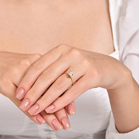 Altın Tektaş Yüzük