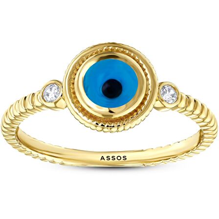 Nazarlıklı Altın Yüzük