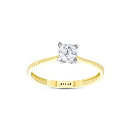 Altın Tektaş Yüzük