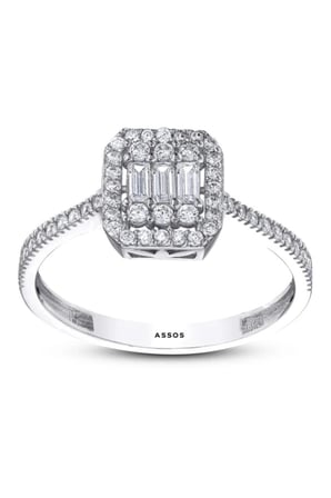 Baget Taşlı Altın Yüzük - 14k - 2.03gr
