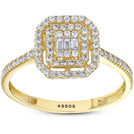 Baget Taşlı Altın Yüzük