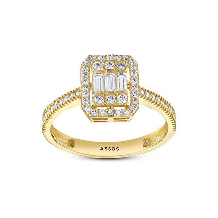 Baget Taşlı Altın Yüzük