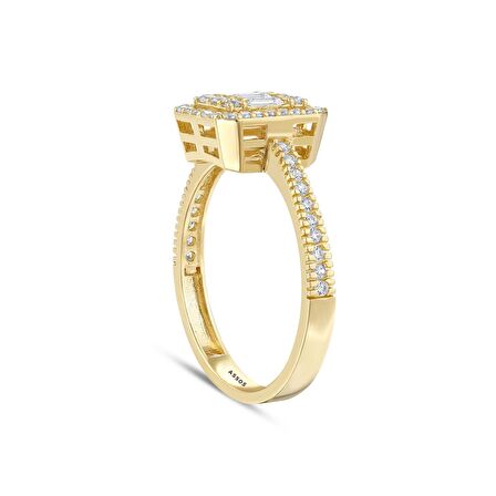 Baget Taşlı Altın Yüzük