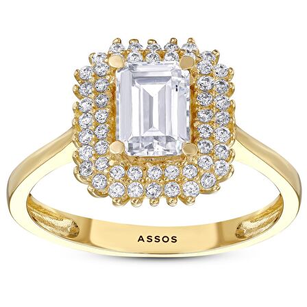 Baget Taşlı Altın Yüzük