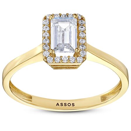 Baget Taşlı Altın Yüzük