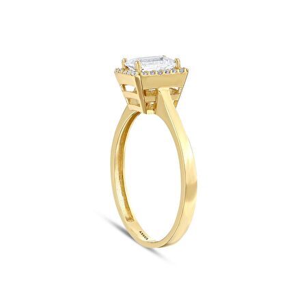 Baget Taşlı Altın Yüzük