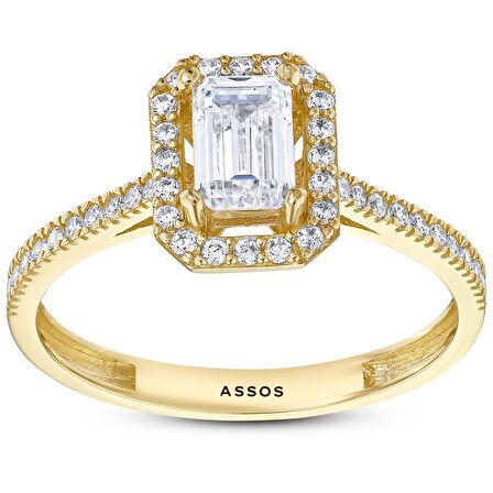 Baget Taşlı Altın Yüzük