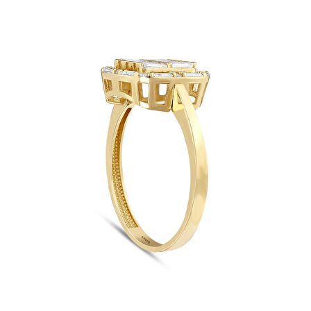 Baget Taşlı Altın Yüzük