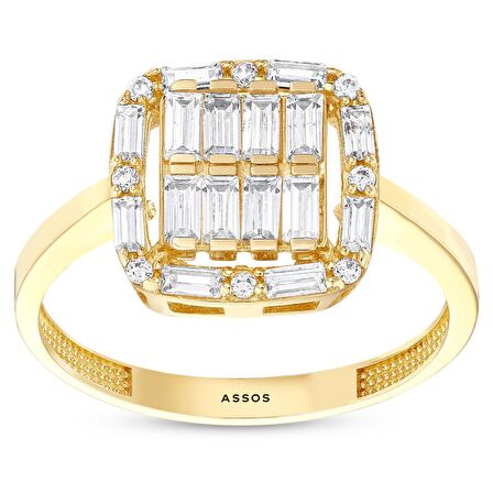 Baget Taşlı Altın Yüzük