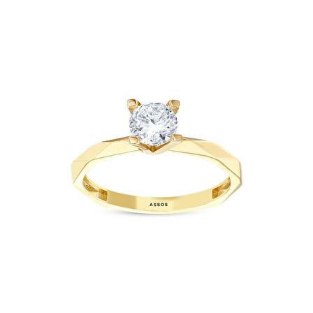 Altın Tektaş Yüzük