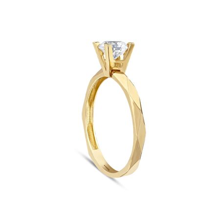 Altın Tektaş Yüzük