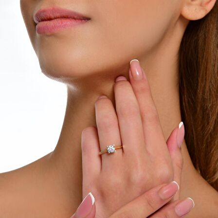 Altın Tektaş Yüzük