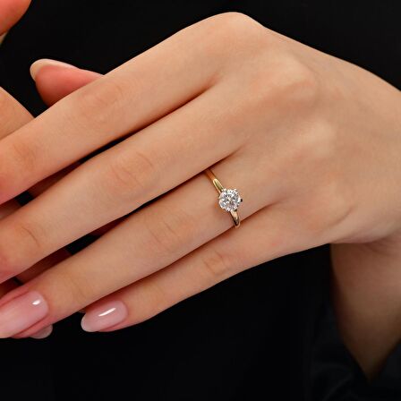 Altın Tektaş Yüzük