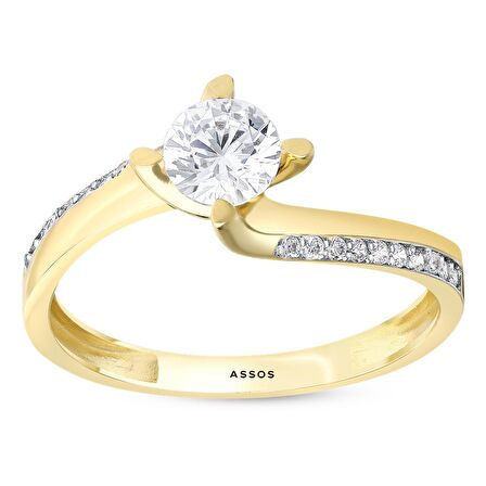 Altın Tektaş Yüzük