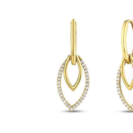 Altın Tasarım Küpe - 14K