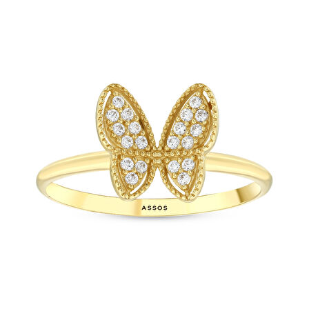 Kelebek Figürlü Altın Yüzük