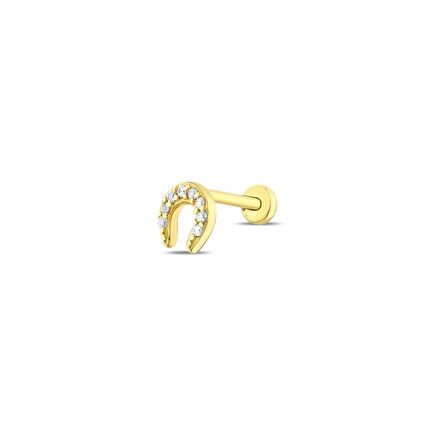 Taşlı Altın Tragus Piercing