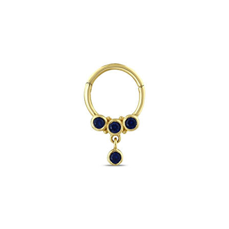 Taşlı Altın Tragus Piercing