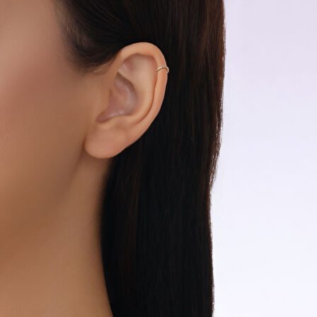 Taşlı Altın Tragus Piercing