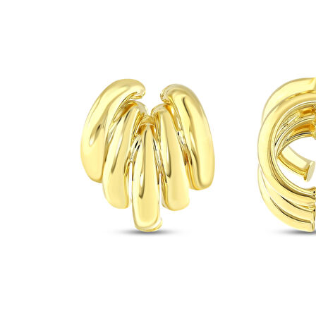 Tasarım Altın Küpe - 14K - 2.51gr