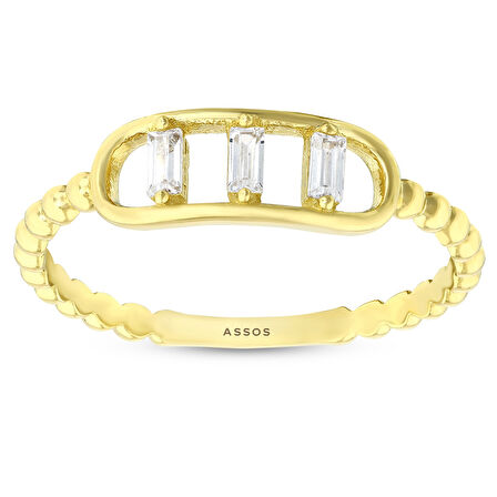 Taşlı Tasarım Altın Yüzük