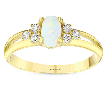 Taşlı Tasarım Altın Yüzük