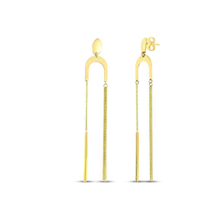 Tasarım Altın Küpe - 14K - 3.99gr