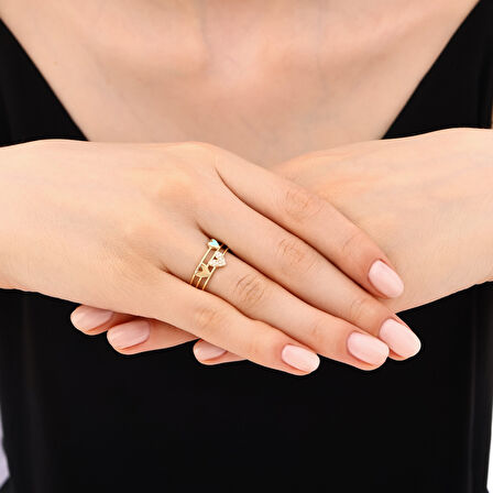 Tasarım Altın Yüzük - 14K - 2.29gr