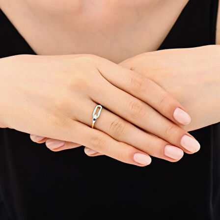 Tasarım Altın Yüzük - 14K - 1.08gr