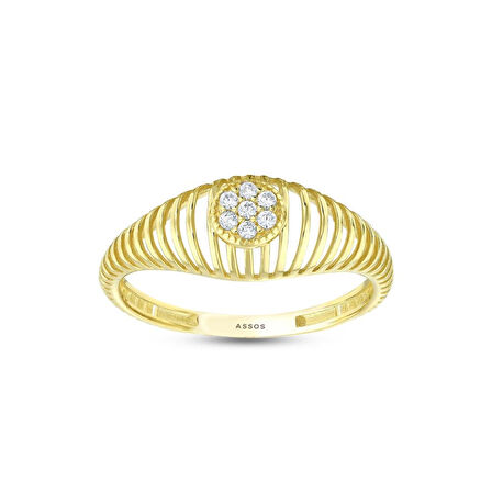 Tasarım Altın Yüzük - 14K - 1.28gr