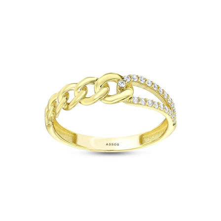Tasarım Altın Yüzük - 14K - 1.69gr