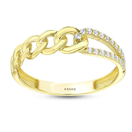 Tasarım Altın Yüzük - 14K - 1.69gr