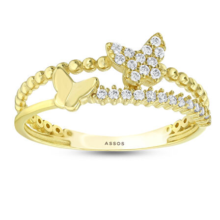 Tasarım Altın Yüzük - 14K - 1.67gr