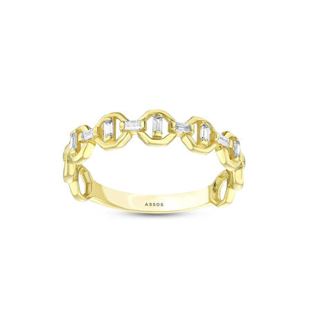 Tasarım Altın Yüzük - 14K - 1.51gr