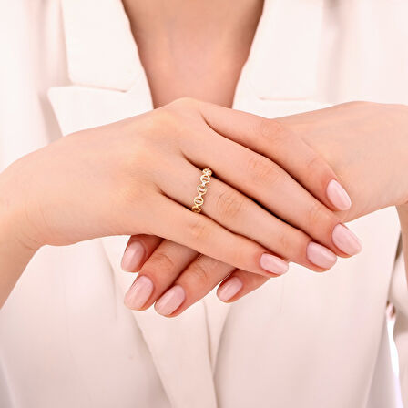 Tasarım Altın Yüzük - 14K - 1.51gr