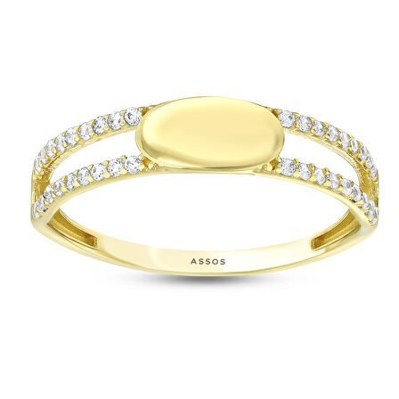 Tasarım Altın Yüzük - 14K - 1.15gr